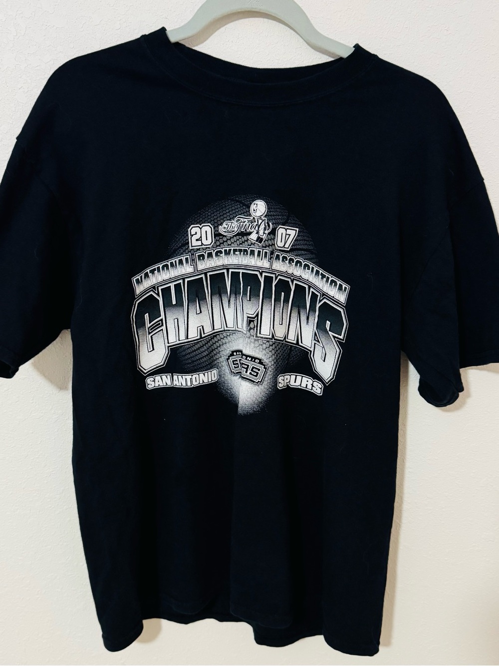 Jerzees Black San Antonio Spurs 2007 Champions Graphic Tee
